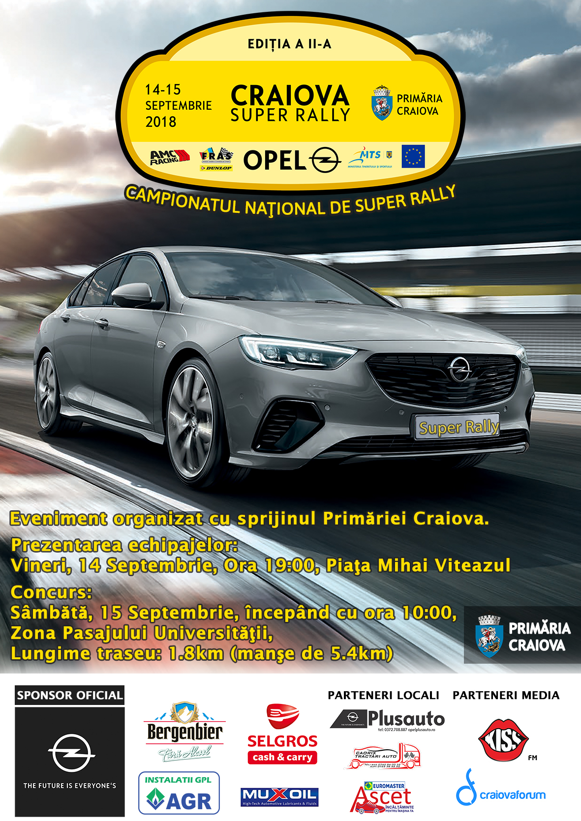 Sute de cai putere se întrec la Craiova Opel Super Rally
